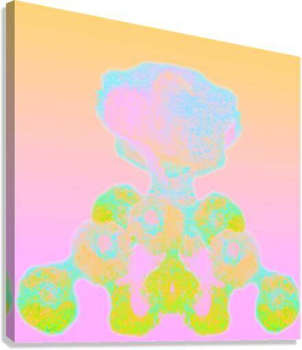 Pastel Atomic Blast “Atomic” Abstract Art Canvas Print Wall Art Side View
