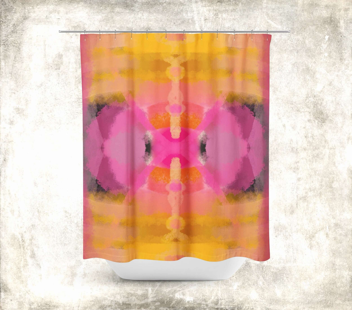 Samurai Abstract Art Colorful Shower Curtain