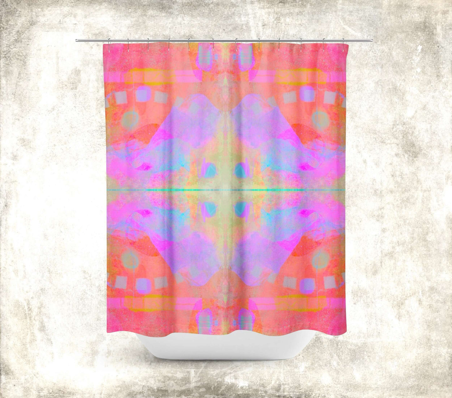 Paprika Abstract Art Colorful Shower Curtain