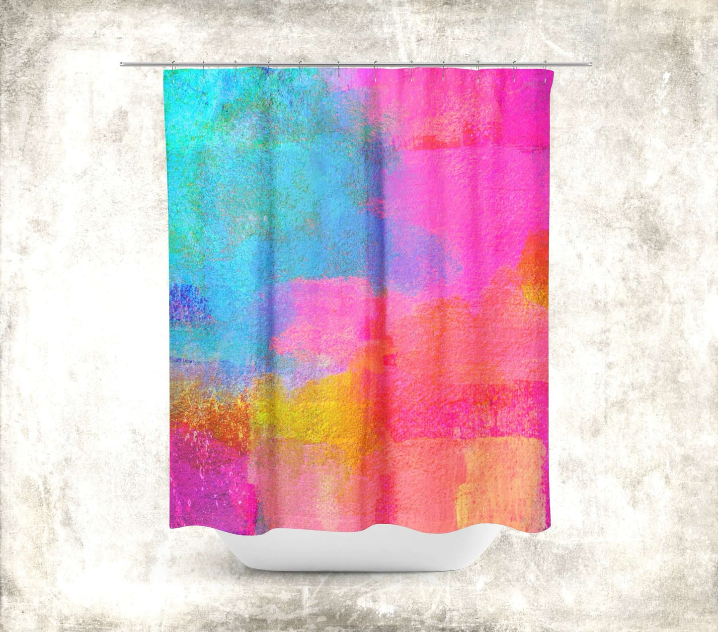 Monaco Abstract Art Colorful Shower Curtain