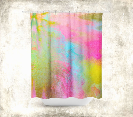 Miami Storms Abstract Art Colorful Shower Curtain