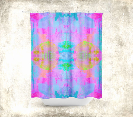 Libra Abstract Art Colorful Shower Curtain