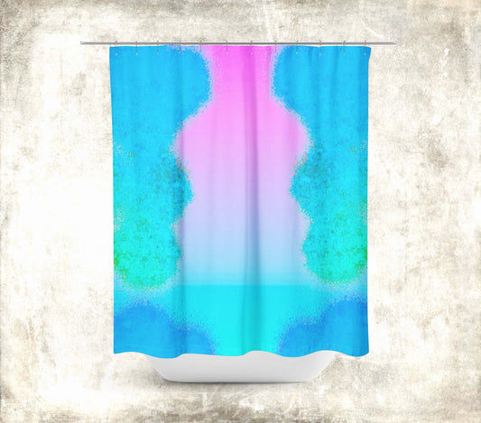 Forever Now Abstract Art Colorful Shower Curtain