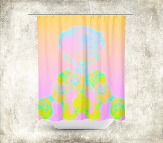 Atomic Abstract Art Colorful Shower Curtain