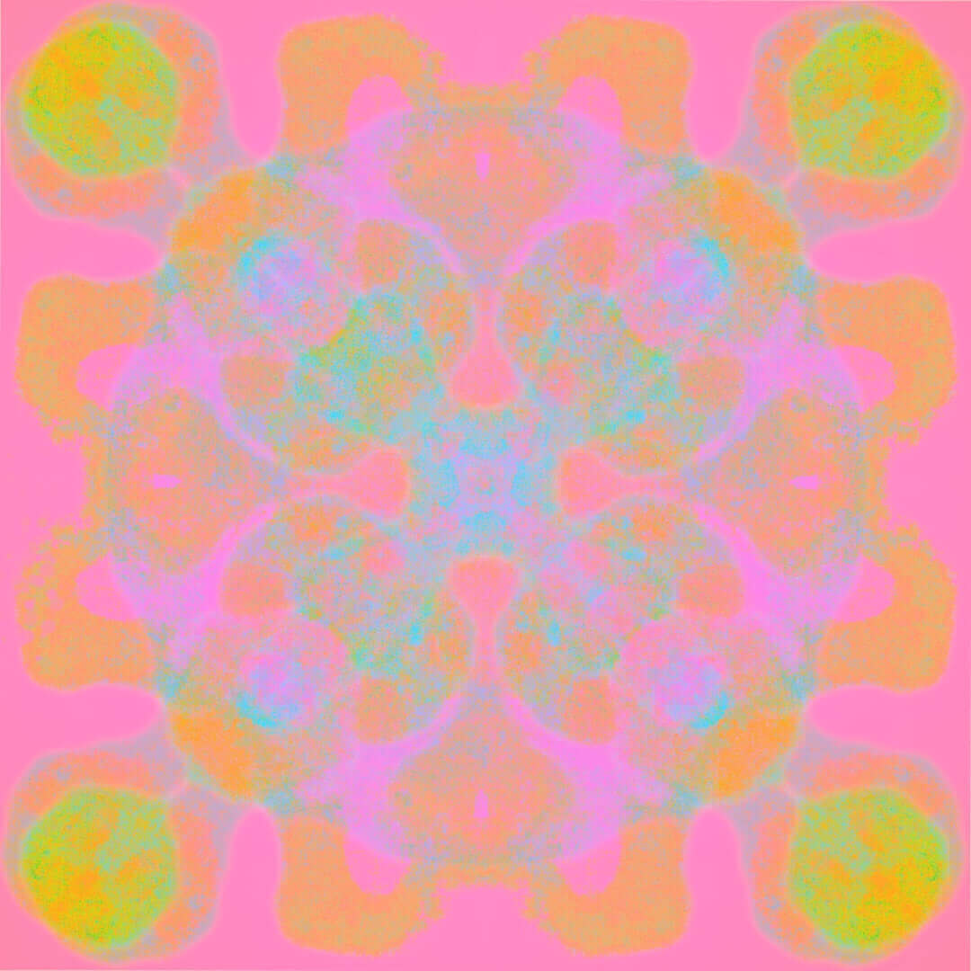 Pink Kaleidoscope Fractal “Mandala” Canvas Print Wall Art