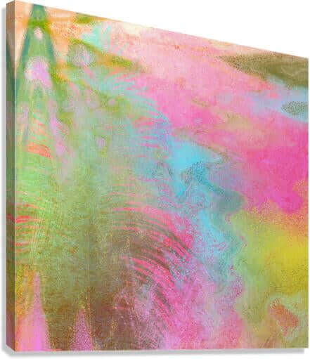 Pastel Tropical Storms “Miami Storms” Abstract Art Canvas Print Wall Art Side View