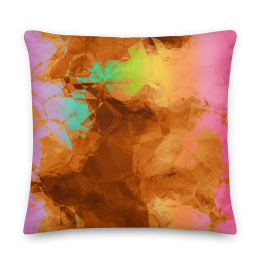 Burnt Rainbow Crumple Premium Pillow
